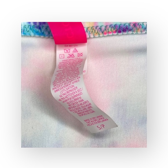 Victoria’s Secret 𑁍 2 Piece Triangle String Bikini Set 𑁍 Watercolor Print 𑁍 S - Picture 11 of 16